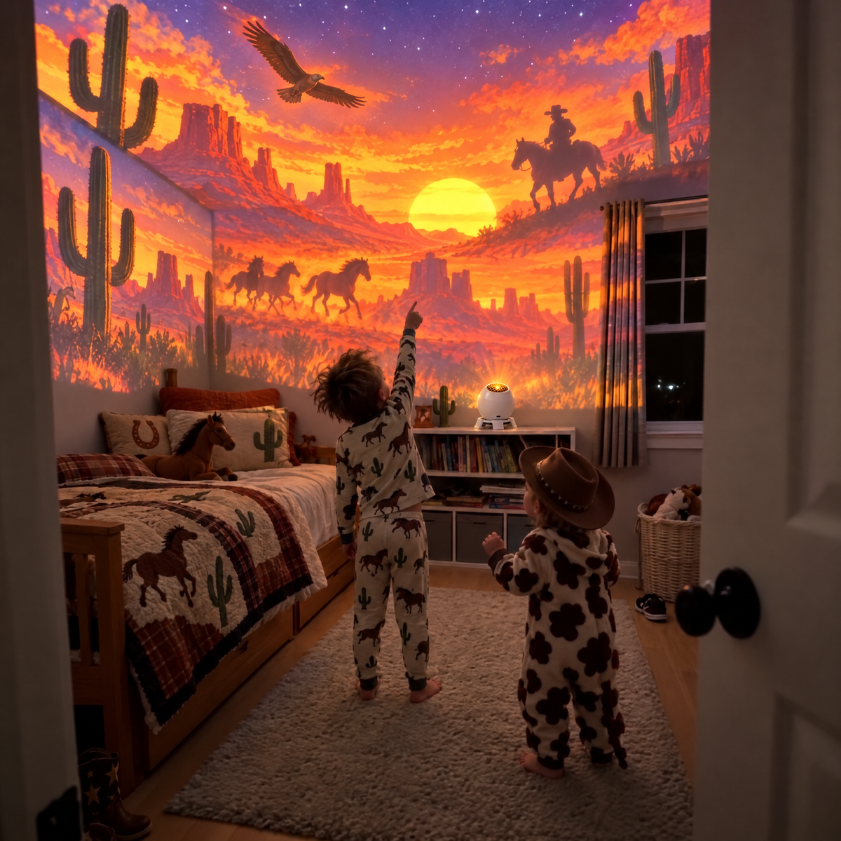 WildWestGlow Western Room Projector - desert sunset bedroom