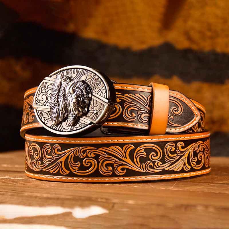 Western Leather Printed Knife Belt