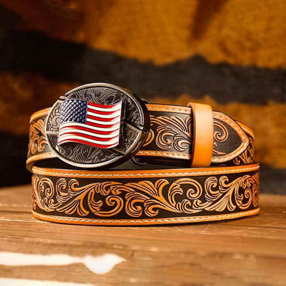 Western Leather Printed Knife Belt