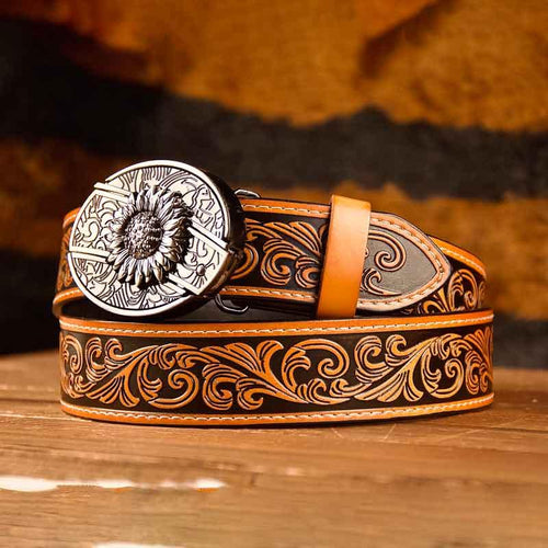 Western Leather Printed Knife Belt