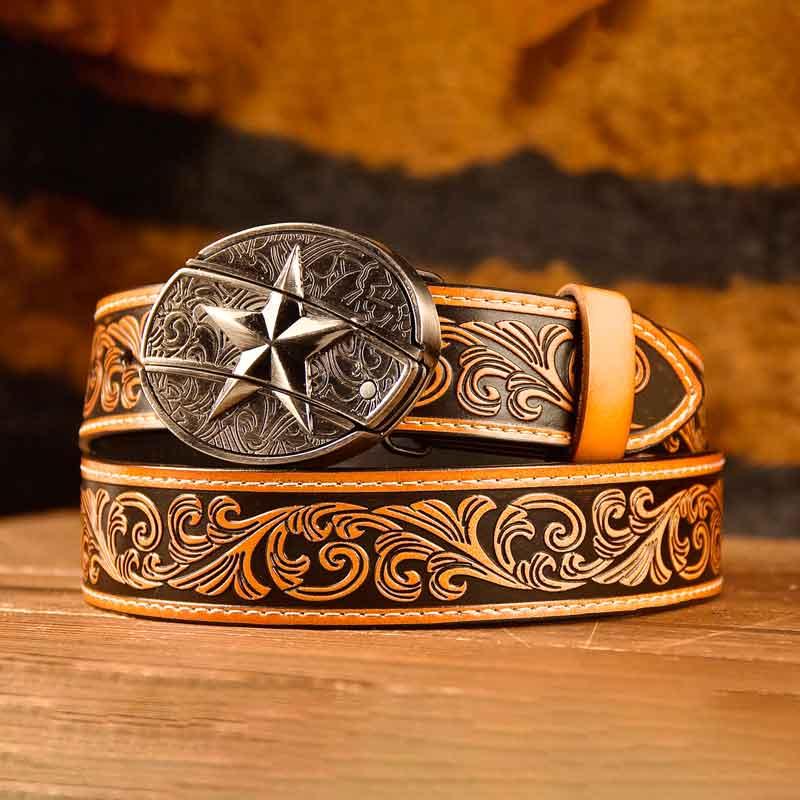 Western Leather Printed Knife Belt