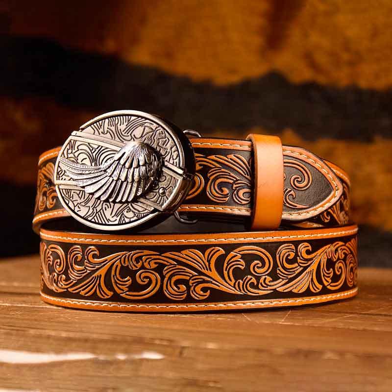 Western Leather Printed Knife Belt