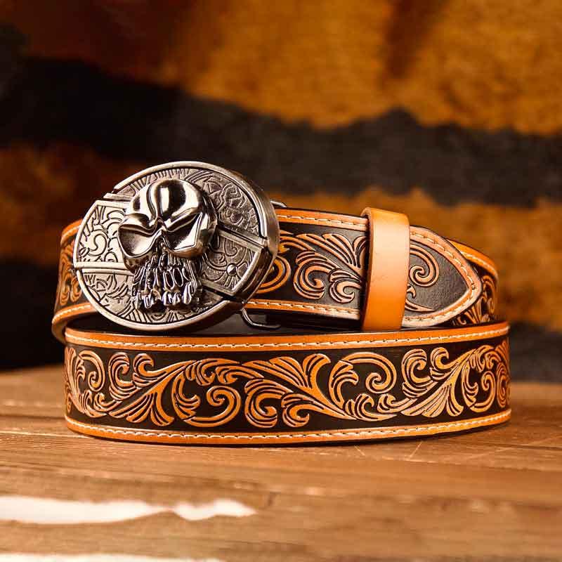 Western Leather Printed Knife Belt