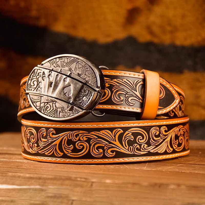 Western Leather Printed Knife Belt