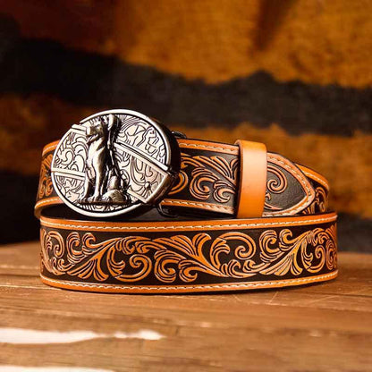 Western Leather Printed Knife Belt