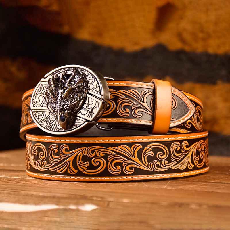 Western Leather Printed Knife Belt