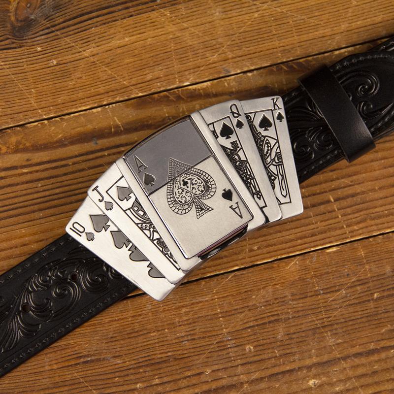 Western Poker Lighter  Buckle Belt