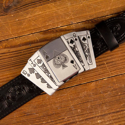 Western Poker Lighter  Buckle Belt