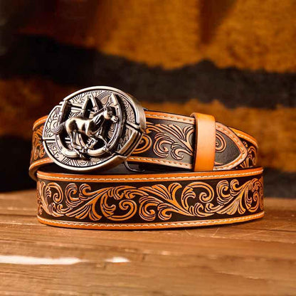 Western Leather Printed Knife Belt