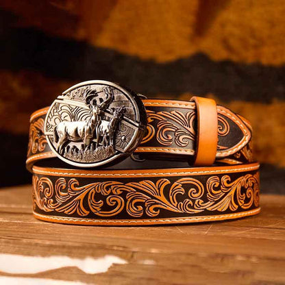 Western Leather Printed Knife Belt