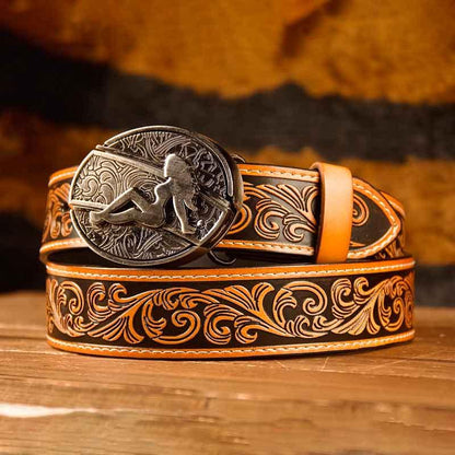 Western Leather Printed Knife Belt