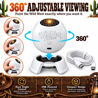 WildWestGlow Western Room Projector - 360 adjustable viewing